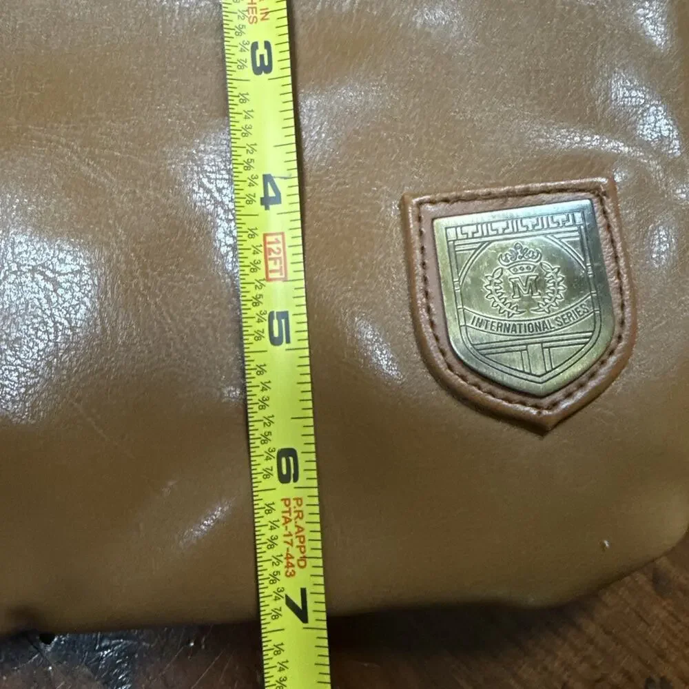 Vintage M International Series Tan Crest Crossbody Bag